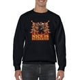 thumbnail image 1 of Nice Is Overrated Dark Christmas Humor Men's Sweatshirt, 1 of 4