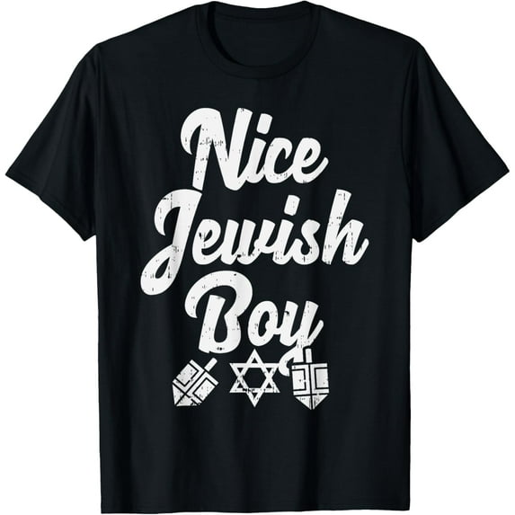 Nice Jewish Boy Ugly Hanukkah Sweater Chanukah Jew Kids Gift T-Shirt