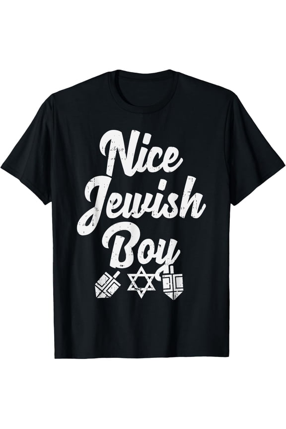 Nice Jewish Boy Ugly Hanukkah Sweater Chanukah Jew Kids Gift T-Shirt