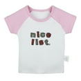 thumbnail image 1 of Nice List Funny T shirt For Baby, Newborn Babies T-shirts, Infant Tops, 0-24M Kids Graphic Tees Clothing (Short Pink Raglan T-shirt, 18-24 Months), 1 of 4