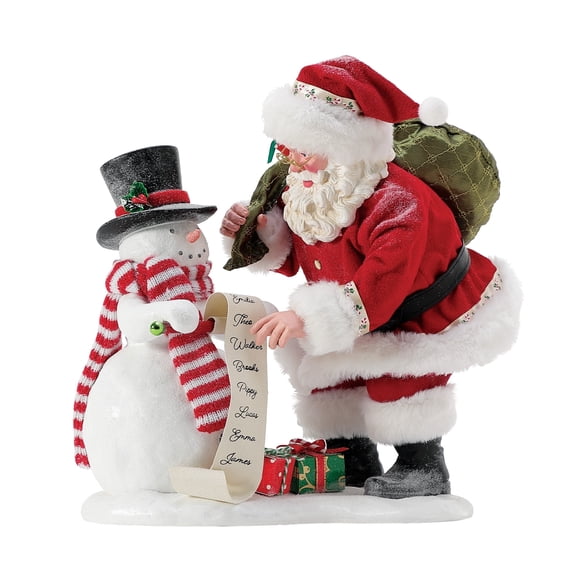 Department 56 Possible Dreams Santa Claus Nice List Multicolor Christmas Figurine 10.5in H