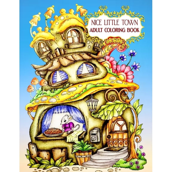 Nice Little Town Adult Coloring Book : Nice Little Town Book For Adult New 80+ Unique Designs, Christmas Trees and Santa's Village, Ornaments for Hand Drawing Relaxation (Paperback)
