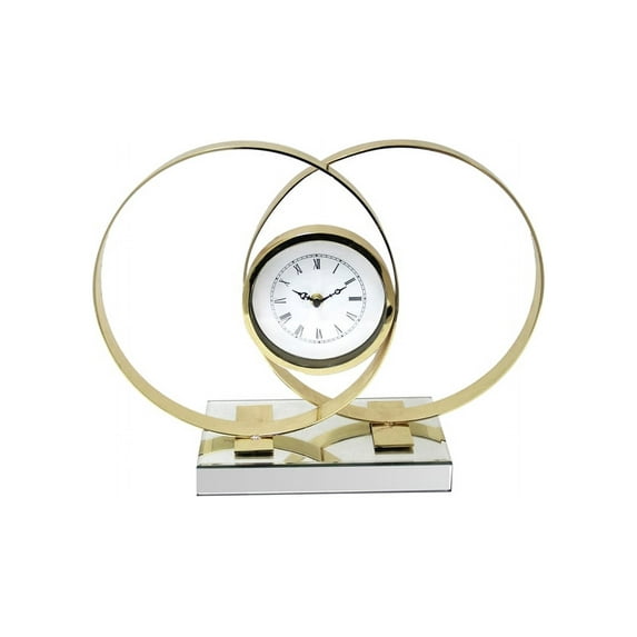Nice-Looking Gold Metal Table Clock