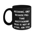 thumbnail image 1 of Nice Mechanic Gifts, Mechanic. Only Because Full Time Multitasking Ninja is not an, Inspirational 15oz Mug F Friends From Friends, 1 of 2