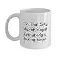 thumbnail image 1 of Nice Microbiologist Gifts, I'm That Sexy Microbiologist Everybody is Talking About, Gag Christmas 15oz Mug From Colleagues, 1 of 2
