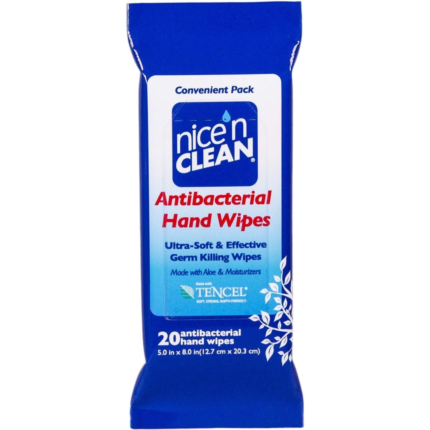 Nice N Clean Antibacterial Moist Wipes, Travel Pack - 20 Ea