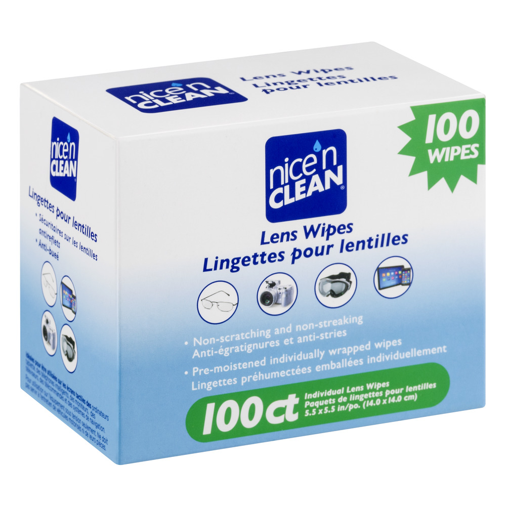 Green Clean Lens Cleaner Wet & Dry Sachets (5 Pack) – Double Bag, Pre-Soaked