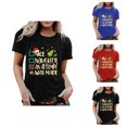 thumbnail image 1 of Nice Naughty An Attempt Was Made Shirt for Women Short Sleeve Crewneck Funny Christmas T Shirts Holiday Party Tops, 1 of 5