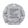 thumbnail image 1 of Nice Naughty An Attempt Was Made Unisex Sweatshirt Funny Holiday Ugly Christmas Sweaters, 1 of 2