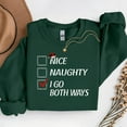 thumbnail image 1 of Nice Naughty I Go Both Ways Christmas List Xmas Pullover – T-Shirt, Hoodie & Sweatshirt – Holiday Humor – Winter Celebration, 1 of 6