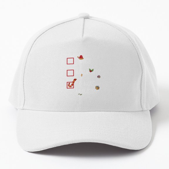 Nice Naughty I Was Hungry Baseball Cap, Christmas List Food Quote, Classic Holiday Gift Hat