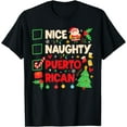 thumbnail image 1 of Nice Naughty Puerto Rican Puerto Rico Women Christmas Santa T-Shirt Shirts, 1 of 4