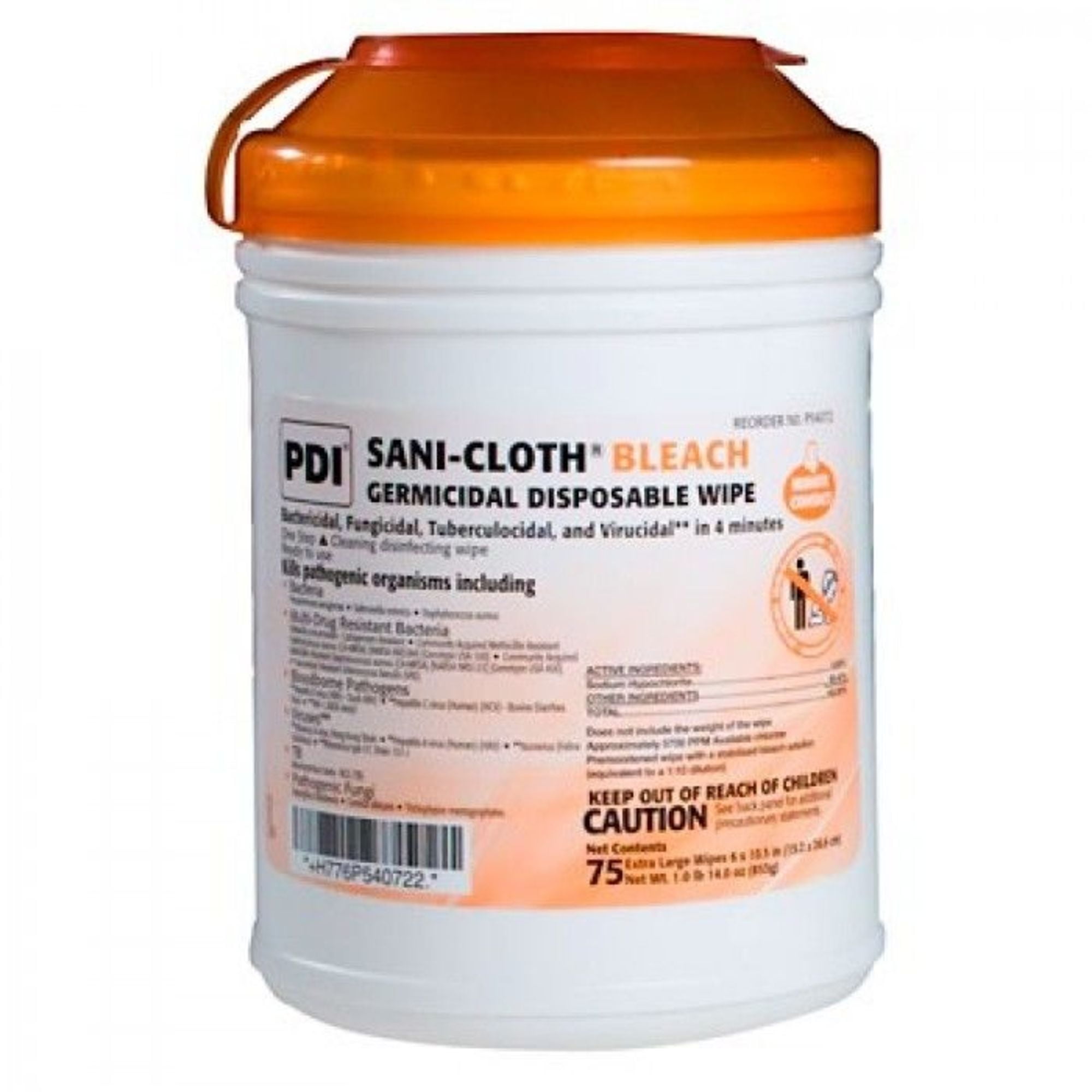 Nice Pak Products Sani-Cloth Bleach Germicidal Disposable Wipe: 1 Count