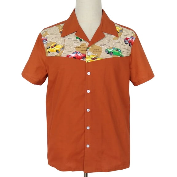 Nice Pattern Contrast Panel Men Shirts