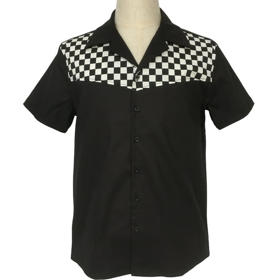 Nice Pattern Contrast Panel Men Shirts