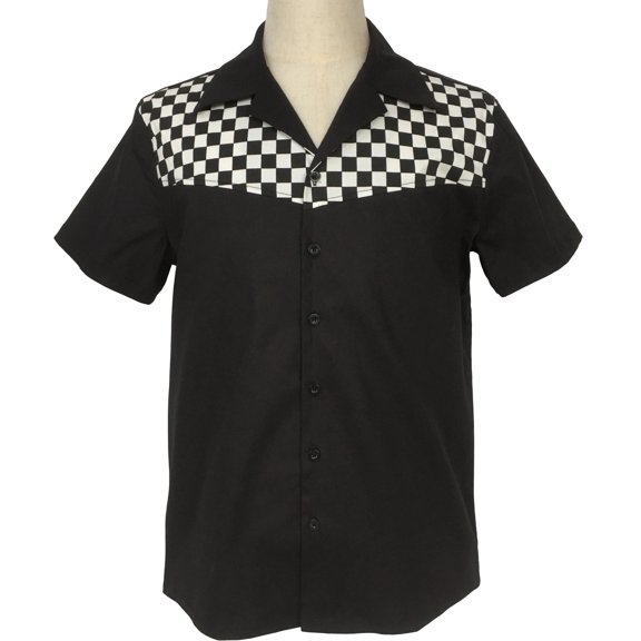 Nice Pattern Contrast Panel Men Shirts