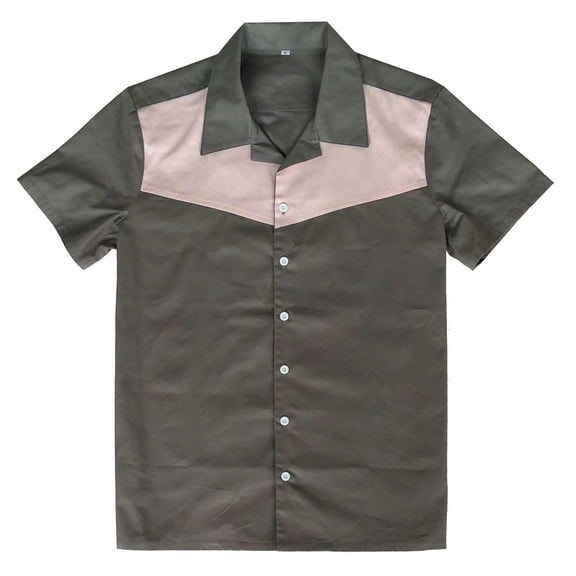 Nice Pattern Contrast Panel Men Shirts