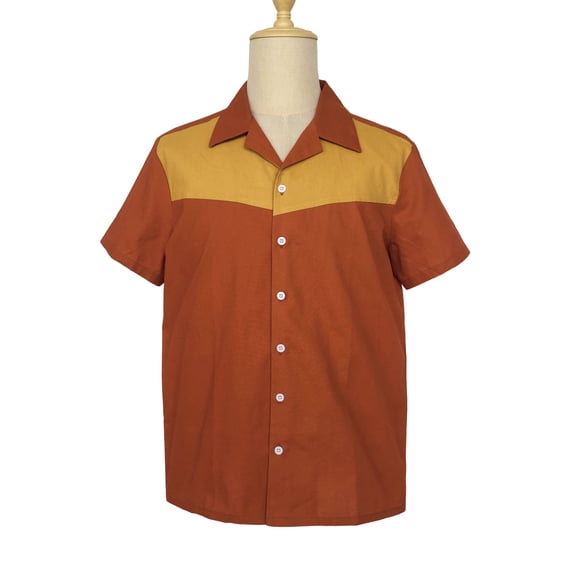 Nice Pattern Contrast Panel Men Shirts