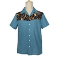 thumbnail image 1 of Nice Pattern Contrast Panel Men Shirts, 1 of 5
