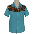 thumbnail image 1 of Nice Pattern Contrast Panel Men Shirts, 1 of 6