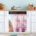 thumbnail image 1 of Nice Pink Building Dishwasher Magnet Cover Reuseable Refrigerator Magnet Cover Decal Fridge Microwave Stickers Hoilday Party Decor 23 x 26 Inch, 1 of 5