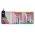 thumbnail image 1 of Nice Pink Building Wireless Charging RGB Gaming Mouse Pad Large Keyboard Mat Rubber Base 13 Light Modes, 1 of 6