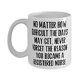 thumbnail image 1 of Nice Registered nurse, No Matter How Difficult the Days May Get, Never Forget, Sarcasm 11oz Mug For Colleagues From Colleagues, 1 of 2
