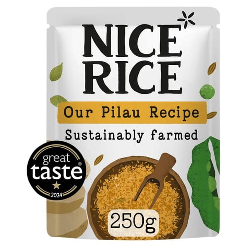 Nice Rice Pilau Basmati Microwave Rice 250g, British Import (Pack of 2)