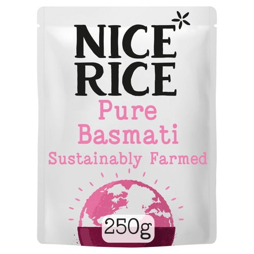 Nice Rice Pure Basmati Microwave Rice 250g, British Import (Pack of 2)