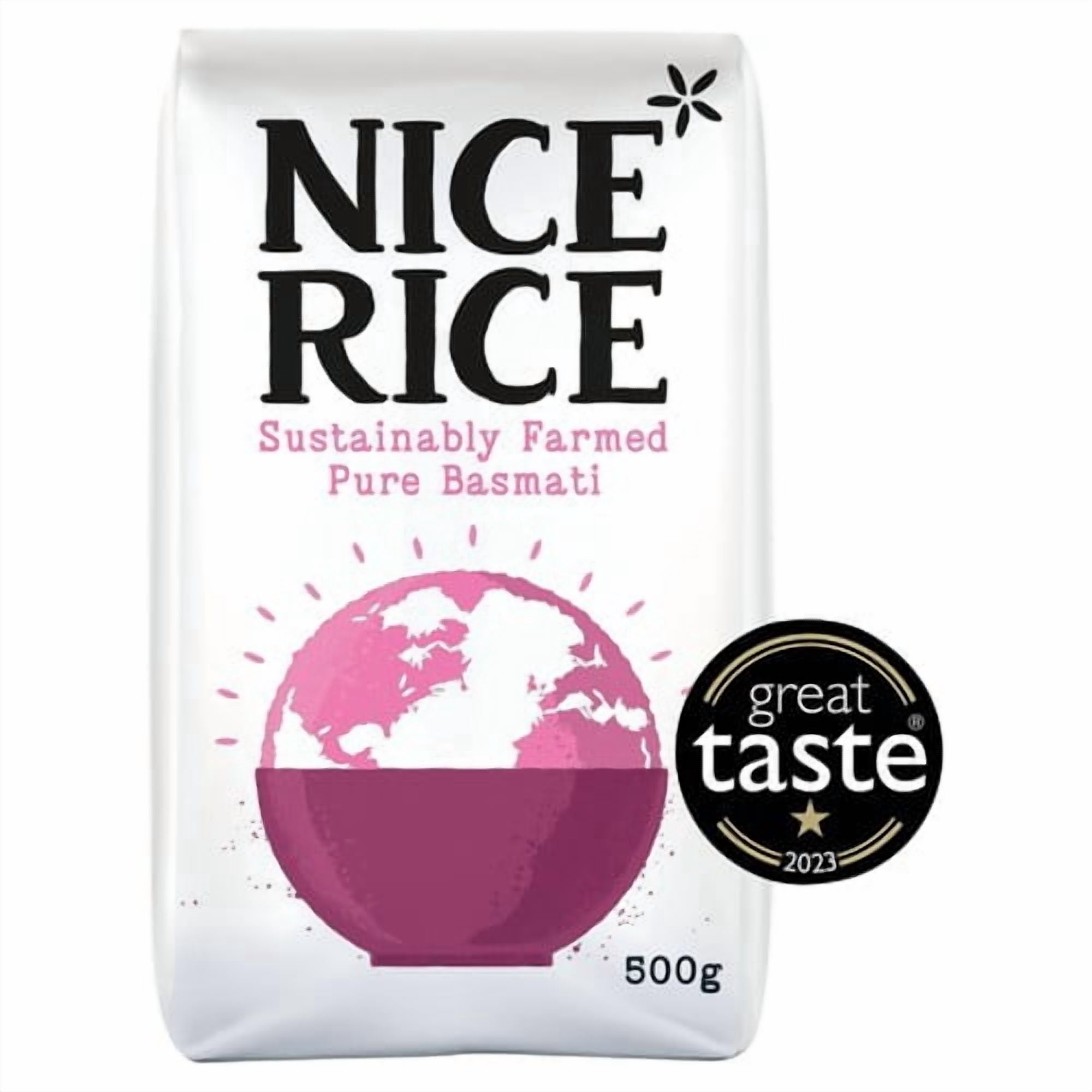 Nice Rice Pure Basmati Rice 500g, British Import (Pack of 3)