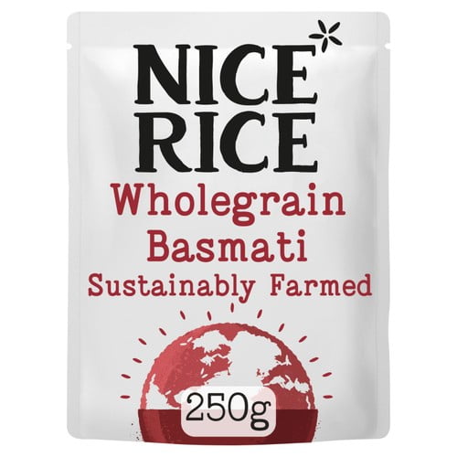Nice Rice Wholegrain Basmati Microwave Rice 250g, British Import (Pack of 2)