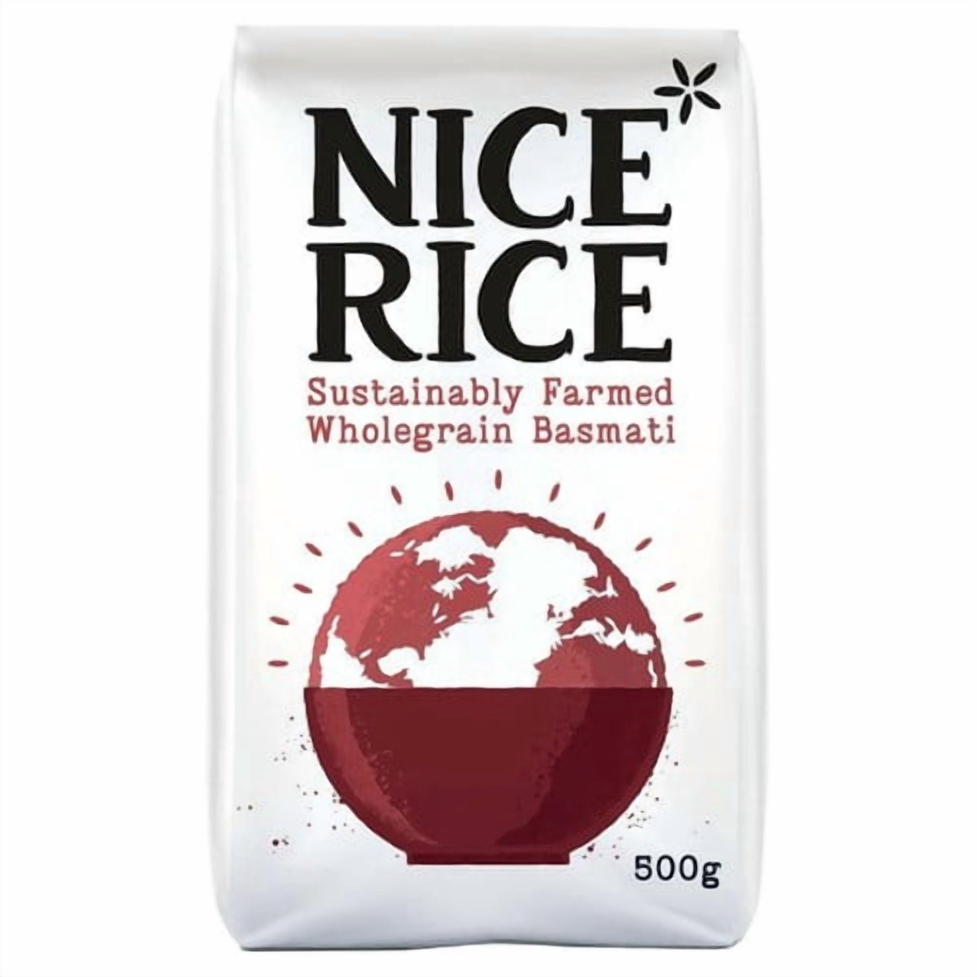 Nice Rice Wholegrain Basmati Rice 500g, British Import (Pack of 3)
