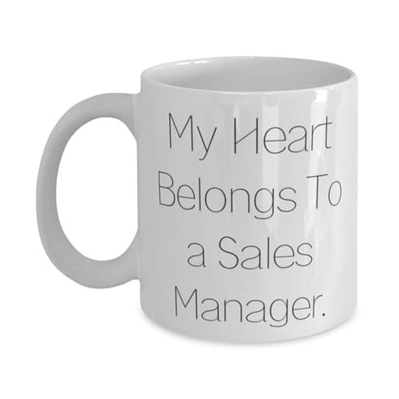 Nice Sales manager 11oz Mug, My Heart Belongs To a Sales Manager, Present For Colleagues, Perfect Gifts From Colleagues, Coffee mug, Tea mug, Ceramic mug, Travel mug, Mug set, Funny mug, Unique