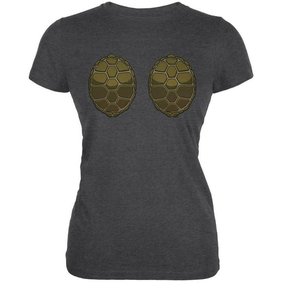Nice Shells Dark Heather Juniors Soft T-Shirt - Medium
