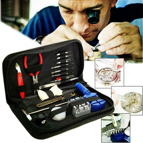 Nice Tools 16 Pcs Watch Repair Kit Link Remover Spring Bar Opener Screwdriver with Black Storage Case