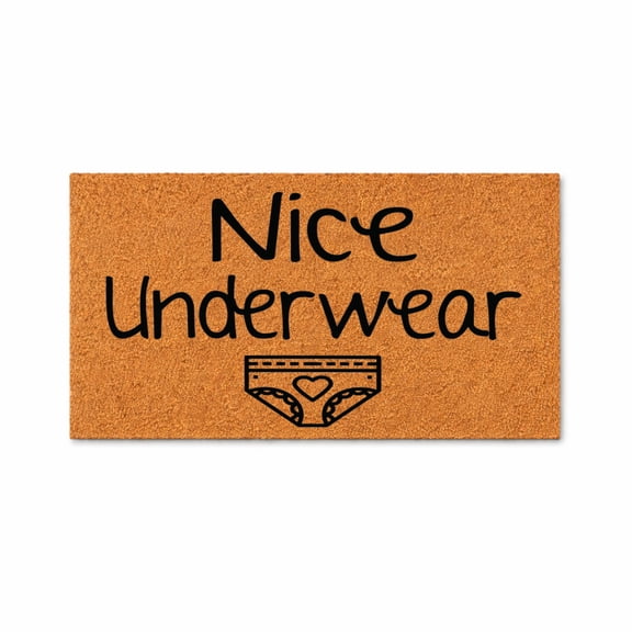 Nice Underwear Doormat, Funny Welcome Mat, Front Door Entry Rug, Humorous Housewarming Gift, Cute Undies Graphic Decor 3027 (12x26 inches) 3027