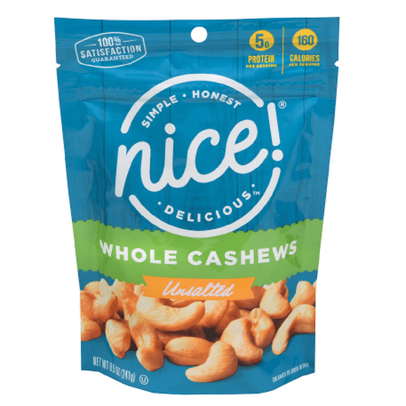 Nice! Whole Cashews Unsalted 8.5oz