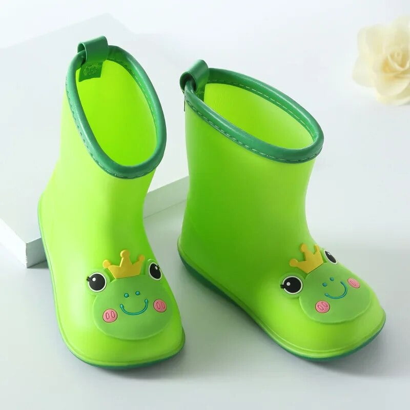 Nice Wide Round Toe Children Rainboots Baby PVC Rubber Waterproof Kids ...