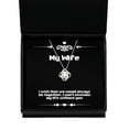 thumbnail image 1 of Nice Wife Gifts, I Wish That we Could Always be Together, I Can't Envision My Life, Holiday Love Knot Silver Necklace for Wife, Unique Wife Gifts, Best Wife Gifts, Thoughtful Wife Gifts, Funny Wife, 1 of 6