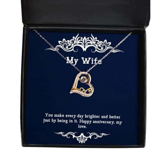 Nice Wife Gifts, You make every day brighter and better just by being in it,, Joke Love Dancing Necklace For Wife From Husband, Gift ideas for wife, Unique gifts for wife, Gifts for wife who has