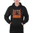 thumbnail image 1 of Nice is Overrated Dark Christmas Humor Men's Hoodie, 1 of 4