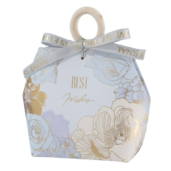 Nice-looking Candy Box Handle Design Paper Flower Pattern Gifts Storage Case for Wedding,Wedding,Party,Birthday Gift