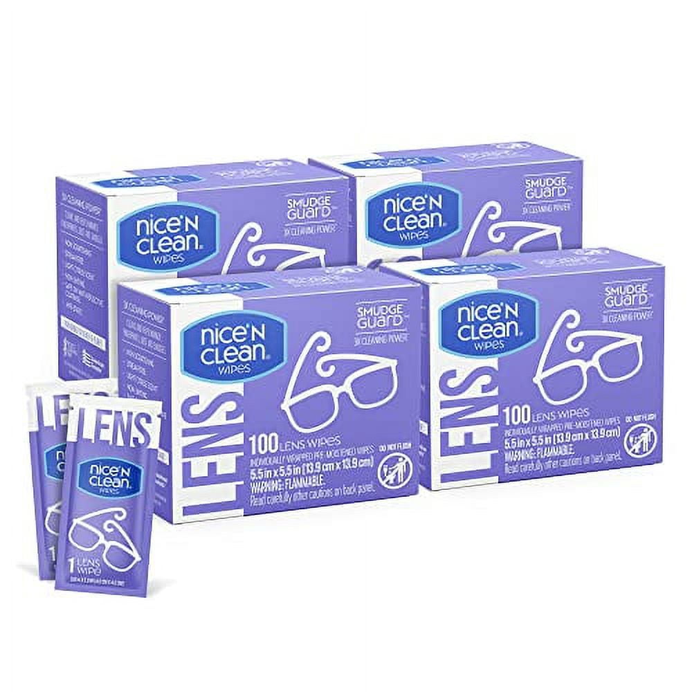 Nice 'n Clean SmudgeGuard Lens Cleaning Wipes (400 Total Wipes) Pre
