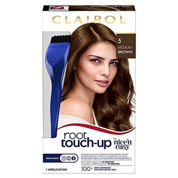 Nice'n Easy Clairol Root Touch-up Permanent Hair Dye, 5 Medium Brown, 1 Count