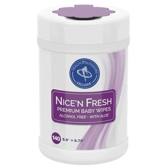 Nice'n Fresh Premium Baby Wipes (140 Count Can) Alcohol Free With Aloe