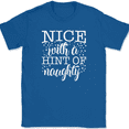 thumbnail image 1 of Nice with a Hint of Naughty T-Shirt Funny Christmas Holiday Humor Tee - Royal Blue, 2XL, 1 of 1