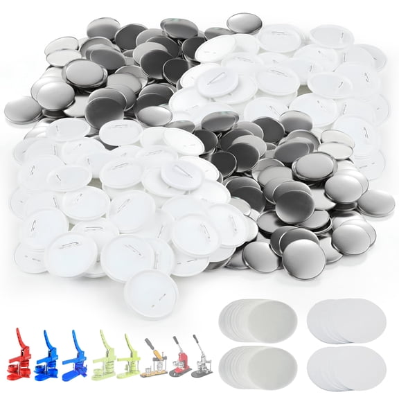 Nice2Have 200 Sets of Pinback Button Parts 2.25 inch (58mm) - Button Maker Supplies for Button Maker Machine