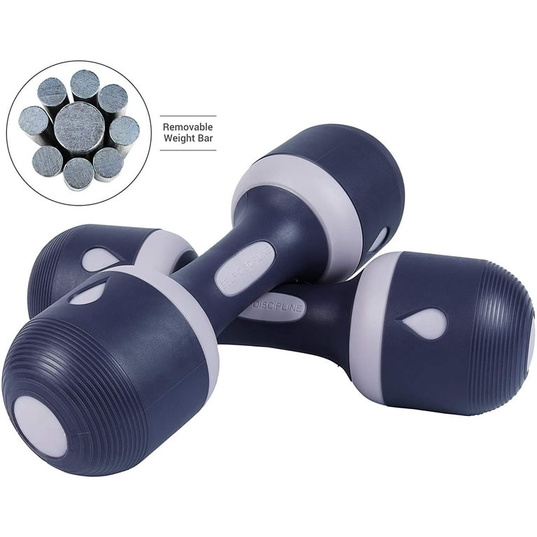NiceC Adjustable Dumbbell Weight Pair, 5-in-1 Weight Options, Non-Slip  Neoprene Hand, All-purpose, Home, Gym, Office (11Lb, Dark Purple Pair)