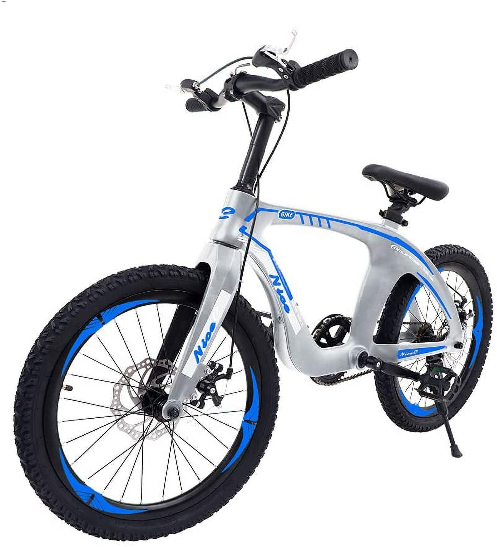 NiceC BMX Bike, Mountain Bike, 20” Cycle Bicycle with Dual Disc Brakes,  Ultralight for Boys and Girls (20" Silver)