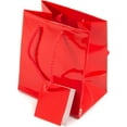thumbnail image 1 of NicePackaging  10 Qty  Glossy Red Paper Tote Gift Bags 4in x 2.75in x 4.5in  For Birthdays/Holidays/Parties/Gifts/Sales/Showers/Special Occasions  4 Sizes, 1 of 5